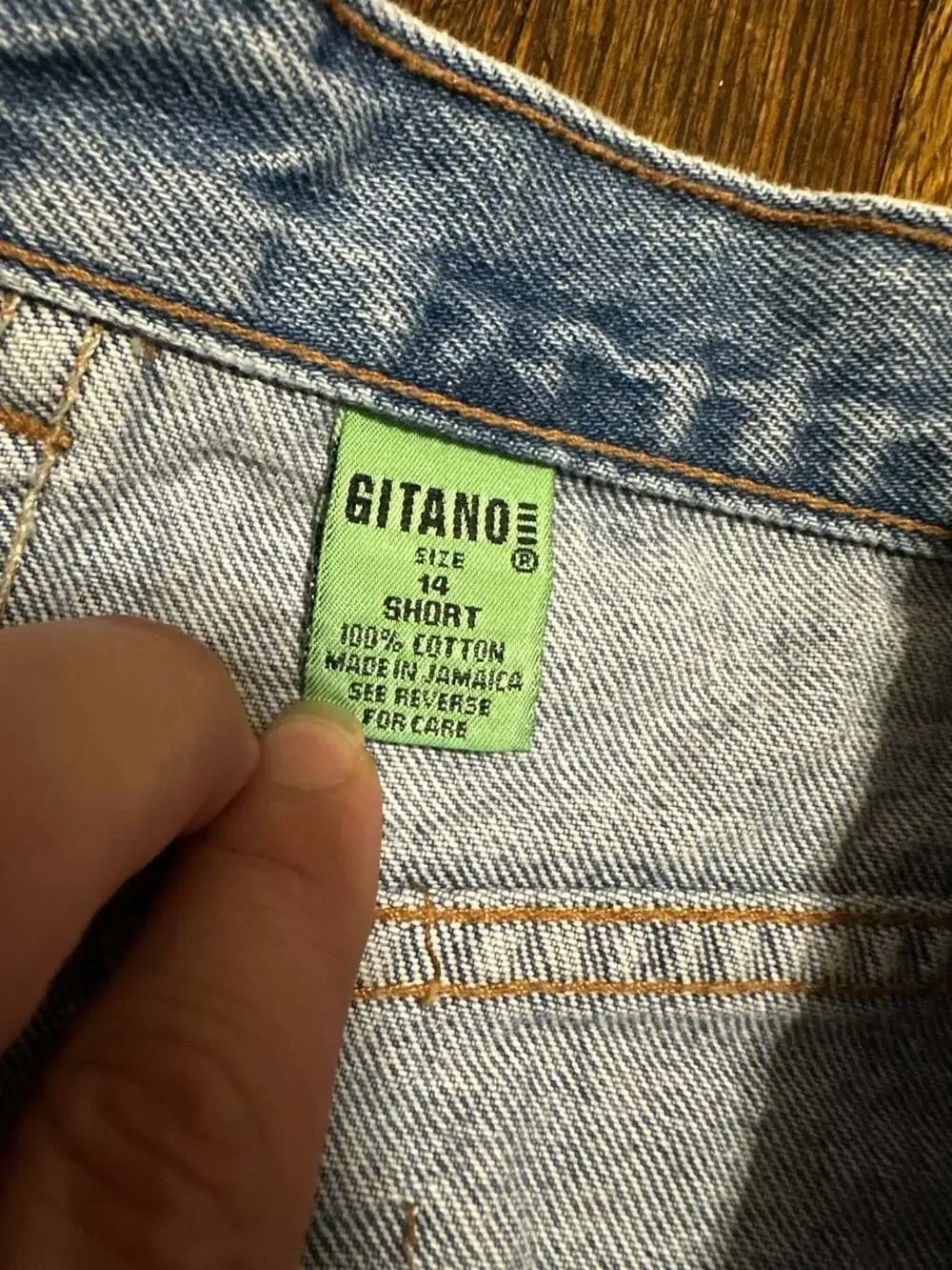 Vintage Gitano High Waisted Light Wash Denim Mom Jeans Size 14 Short